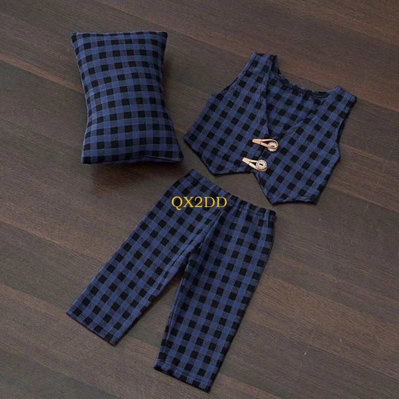 Infant Photography Props Outfit - QX2D Gối Rô Quần & Áo