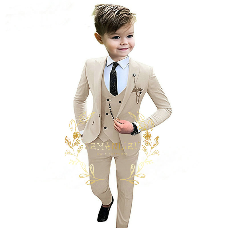 Kids Boys Beige Blazer Vest Pa - đánh giá và giá Baby Boy Suit Set Baptism