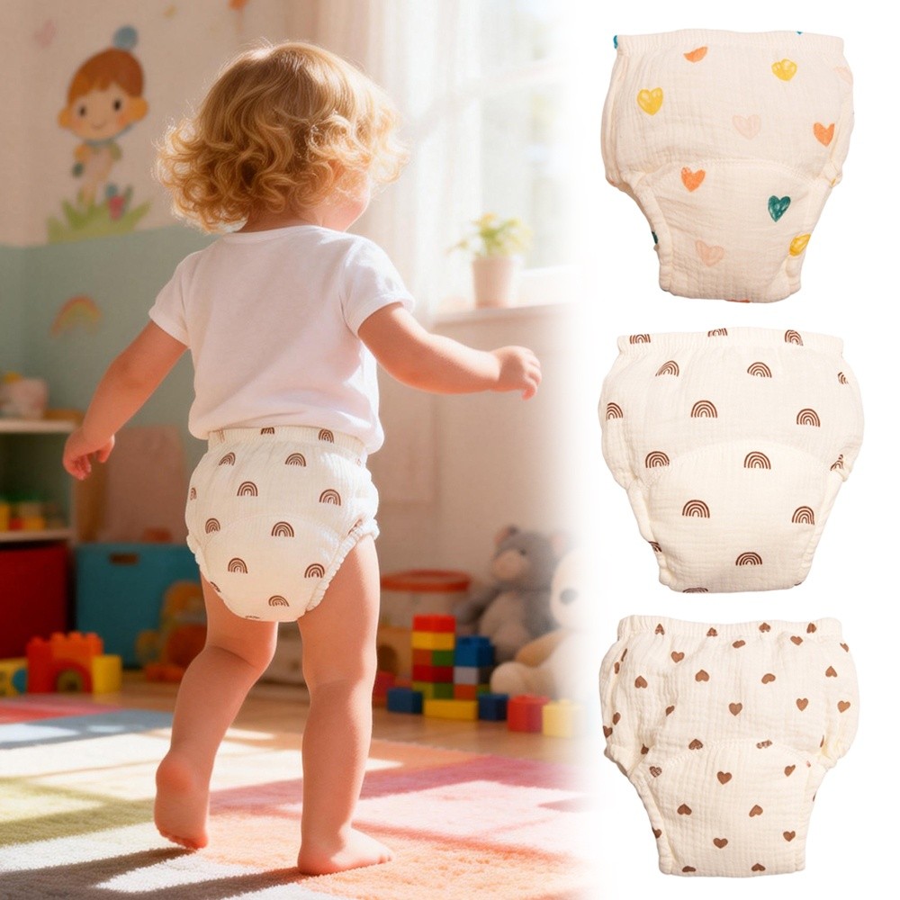 Cotton Gauze Baby Training Pan - đánh giá và giá Toddler Training Pants Leak Proof