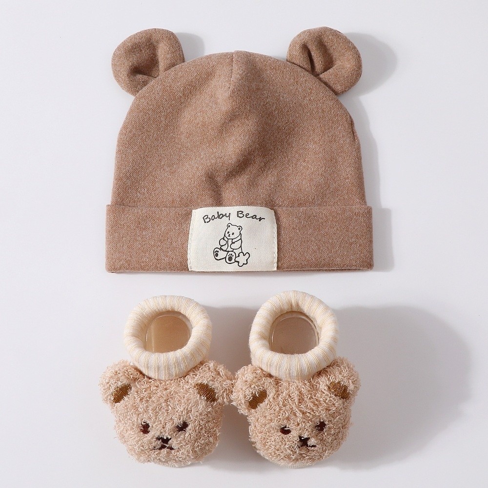 2Pcs/Set Cute Cotton Baby Hat  - đánh giá và giá Infant Beanie Hat With Ears