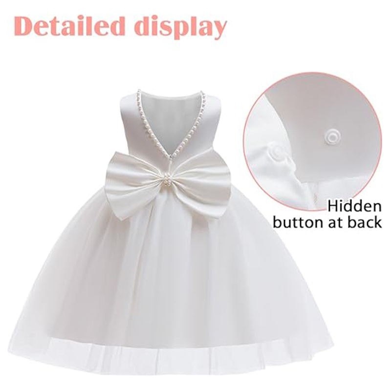 Girls Elegant White Communion  - đánh giá và giá Toddler Girl Tulle Party Dress
