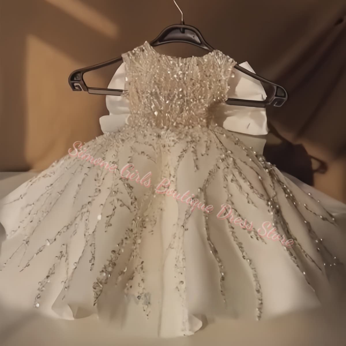 Flower Girl Dress Luxury Beade - đánh giá và giá Toddler Girl Tulle Party Dress