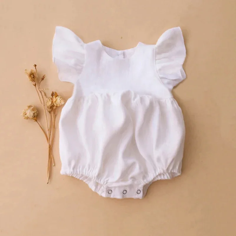 0-24M Linen Cotton Newborn Gir - đánh giá và giá Baby Summer Linen Sleeveless Jumpsuit