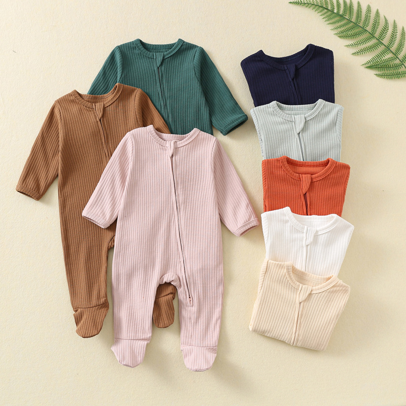 Baby Onesie Autumn and Winter  - đánh giá và giá Cotton Baby Onesies Zipper