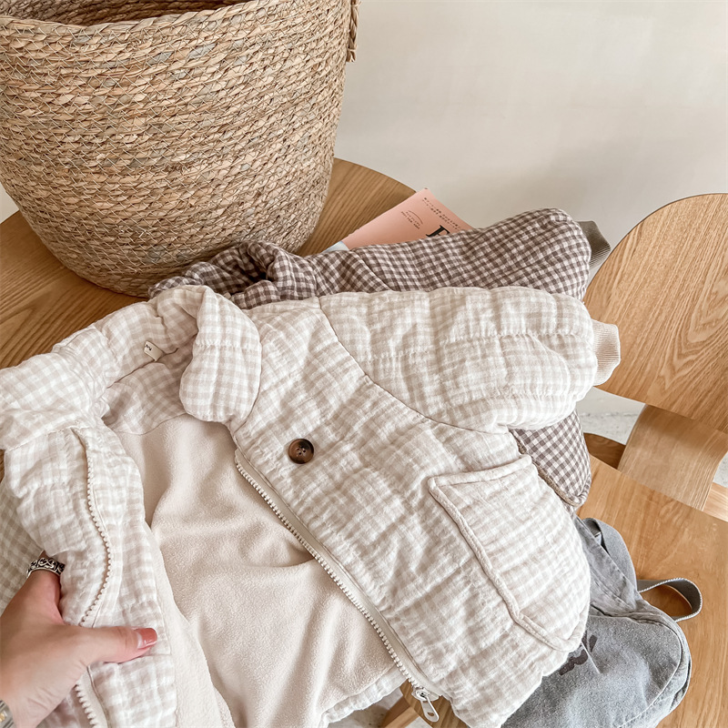 Kids Gingham Plaid Quilted Jac - đánh giá và giá Toddler Boy Winter Fleece Jacket