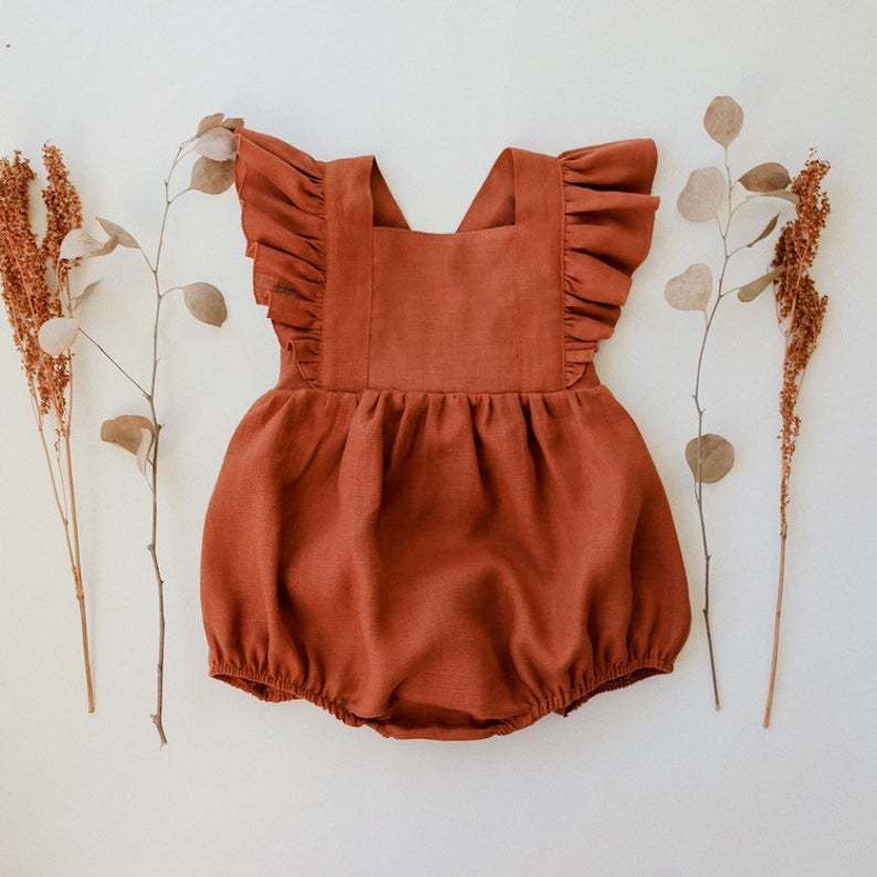 Baby Girls Rompers Summer Soli - đánh giá và giá Baby Summer Linen Sleeveless Jumpsuit